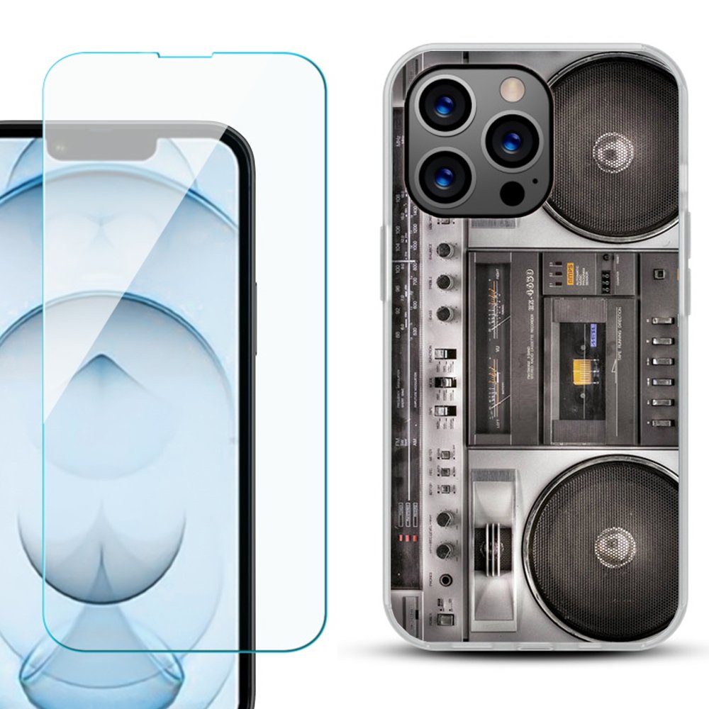 Phone Case for iPhone 13 / 13 Pro / 13 Pro Max, Tempered Gla